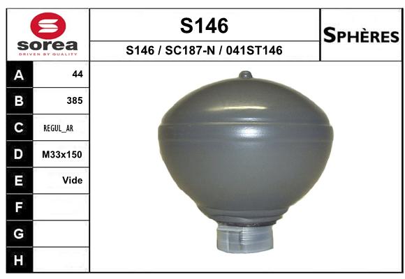 Sphère de suspension SEEAC SC187-N (Vendu à l'unité)