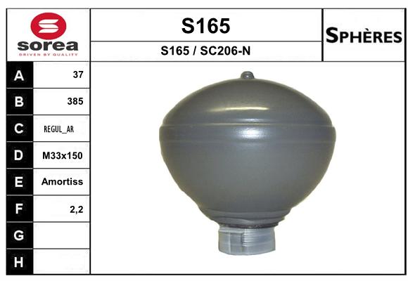 Sphère de suspension SEEAC SC206-N (Vendu à l'unité)