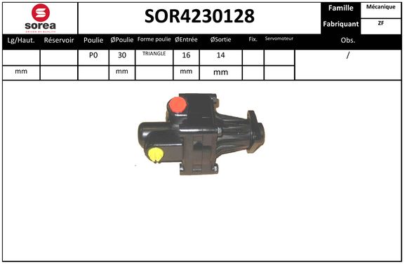 Pompe de direction assistée SEEAC SOR4230128