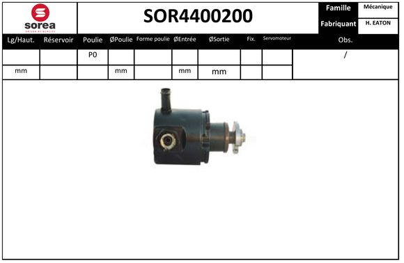 Pompe de direction assistée SEEAC SOR4400200