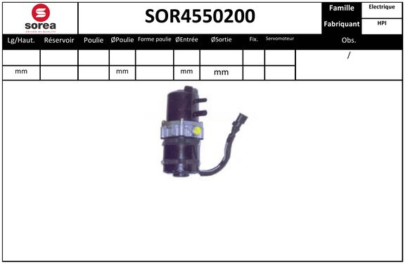 Pompe de direction assistée SEEAC SOR4550200