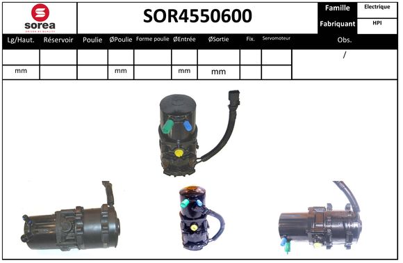 Pompe de direction assistée SEEAC SOR4550600