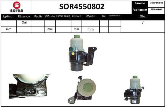 Pompe de direction assistée SEEAC SOR4550802