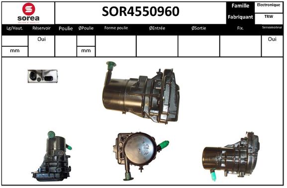 Pompe de direction assistée SEEAC SOR4550960