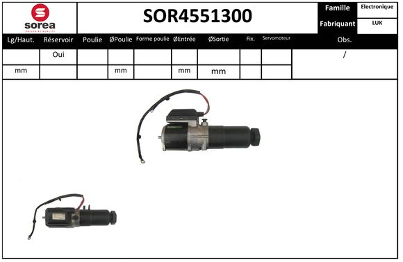 Pompe de direction assistée SEEAC SOR4551300