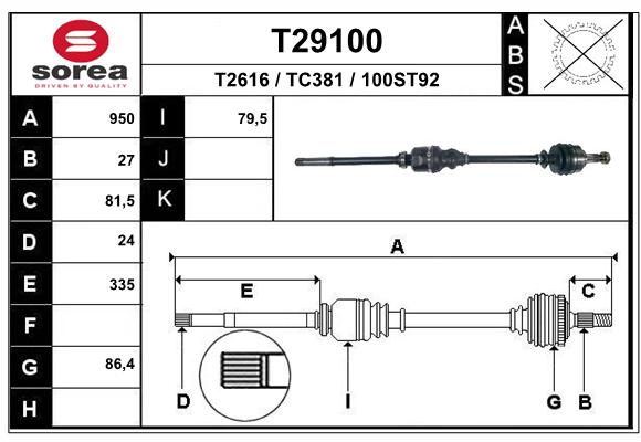 Transmission (Cardan) SEEAC TC381