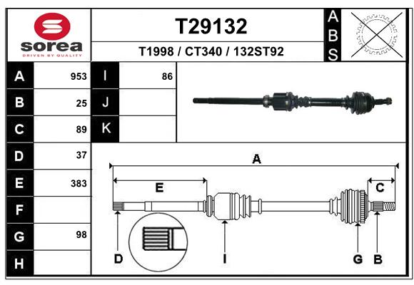 Transmission (Cardan) SEEAC CT340