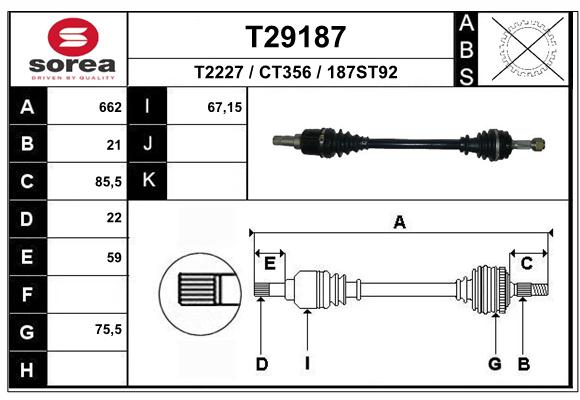 Transmission (Cardan) SEEAC CT356