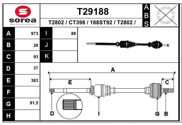 Transmission (Cardan) SEEAC CT398