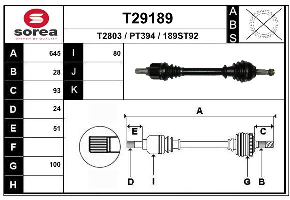 Transmission (Cardan) SEEAC PT394