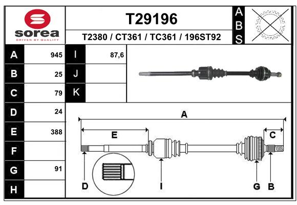 Transmission (Cardan) SEEAC CT361