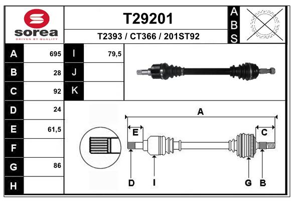 Transmission (Cardan) SEEAC CT366