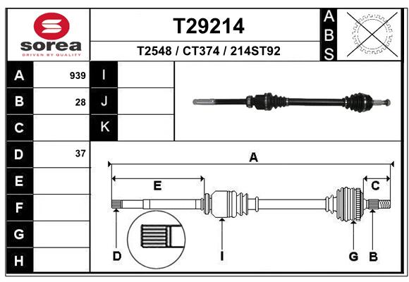 Transmission (Cardan) SEEAC CT374