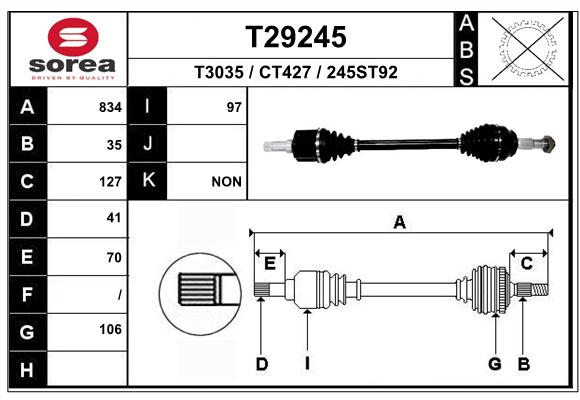 Transmission (Cardan) SEEAC CT427