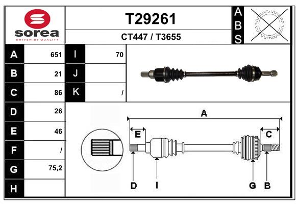 Transmission (Cardan) SEEAC CT447