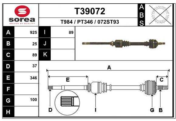 Transmission (Cardan) SEEAC PT346