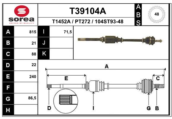 Transmission (Cardan) SEEAC PT272