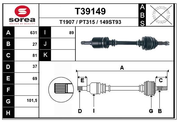 Transmission (Cardan) SEEAC PT315