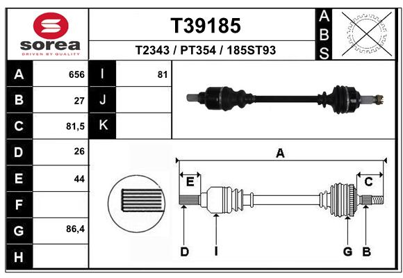 Transmission (Cardan) SEEAC PT354