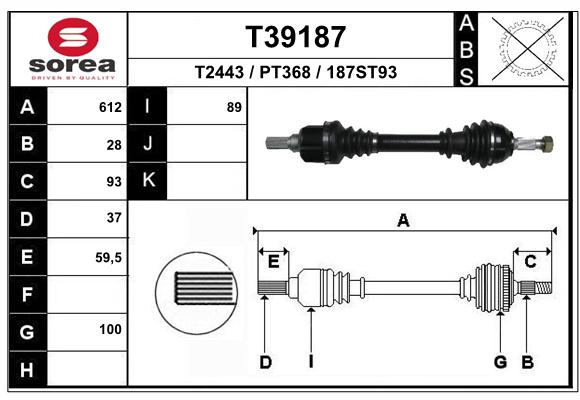 Transmission (Cardan) SEEAC PT368