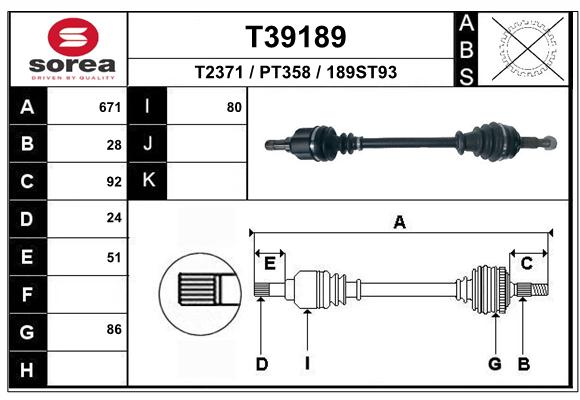 Transmission (Cardan) SEEAC PT358