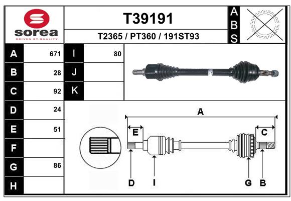 Transmission (Cardan) SEEAC PT360