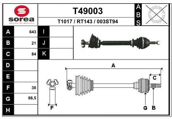 Transmission (Cardan) SEEAC RT143