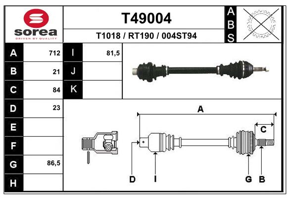 Transmission (Cardan) SEEAC RT190