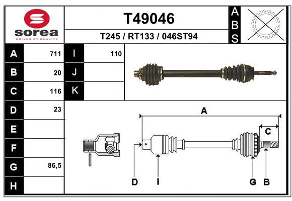 Transmission (Cardan) SEEAC RT133