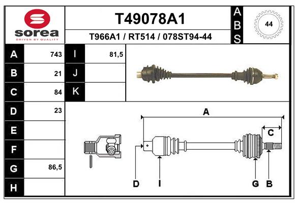 Transmission (Cardan) SEEAC RT514