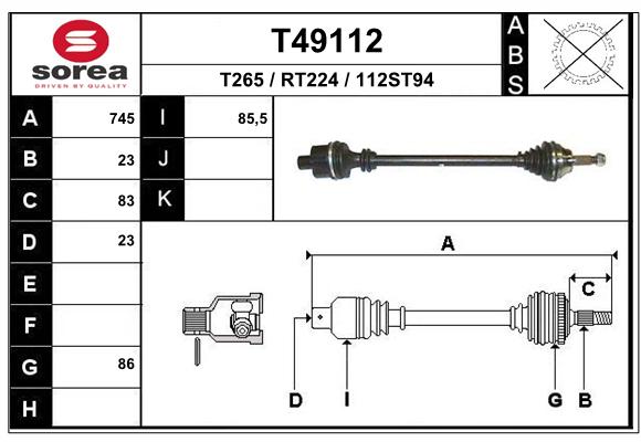 Transmission (Cardan) SEEAC RT224