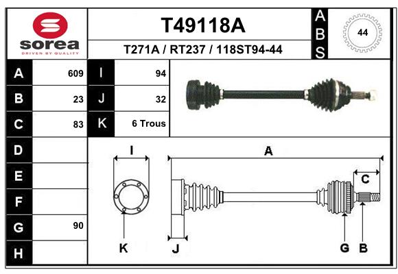 Transmission (Cardan) SEEAC RT237