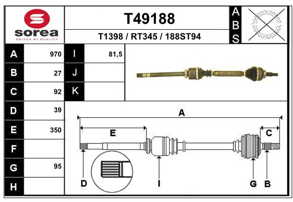 Transmission (Cardan) SEEAC RT345