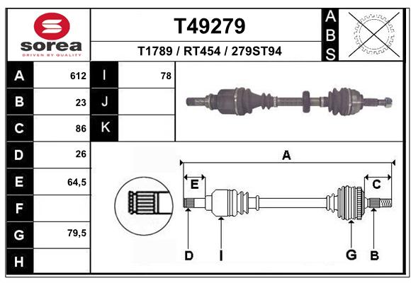 Transmission (Cardan) SEEAC RT454