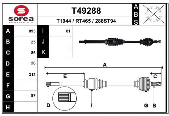 Transmission (Cardan) SEEAC RT465