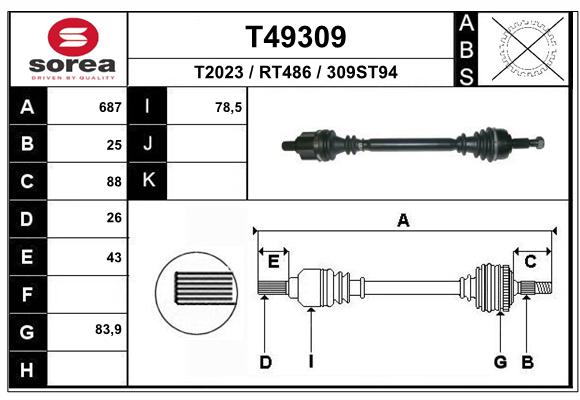 Transmission (Cardan) SEEAC RT486