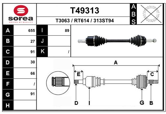 Transmission (Cardan) SEEAC RT614