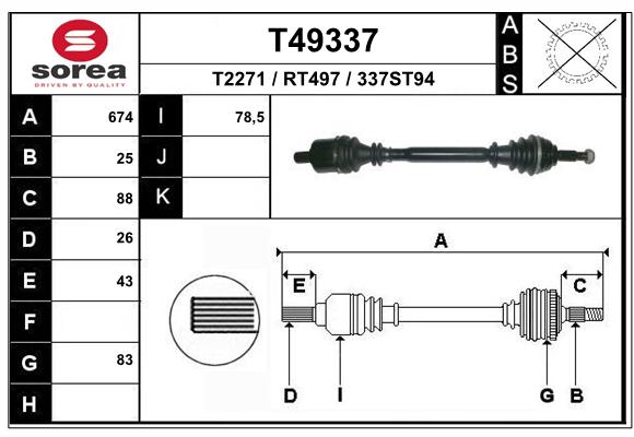 Transmission (Cardan) SEEAC RT497