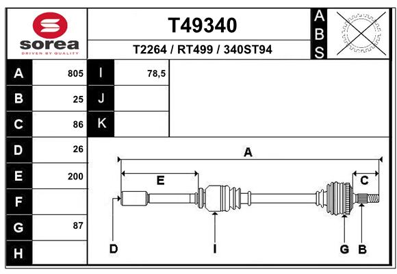 Transmission (Cardan) SEEAC RT499