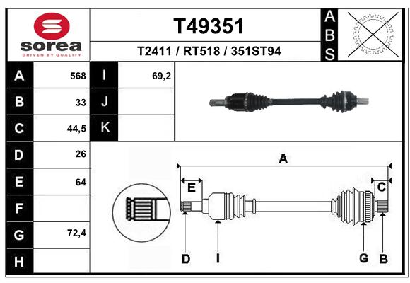 Transmission (Cardan) SEEAC RT518