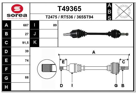 Transmission (Cardan) SEEAC RT536