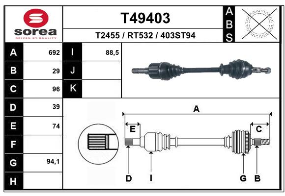 Transmission (Cardan) SEEAC RT532