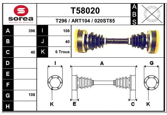 Transmission (Cardan) SEEAC ART104