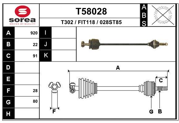 Transmission (Cardan) SEEAC FIT118