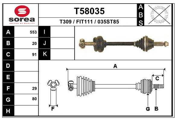 Transmission (Cardan) SEEAC FIT111