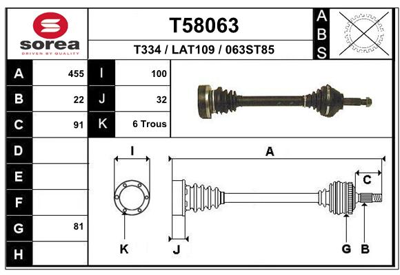 Transmission (Cardan) SEEAC LAT109