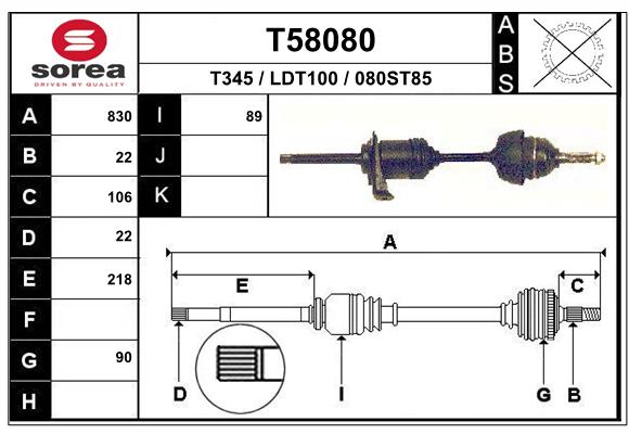 Transmission (Cardan) SEEAC LDT100