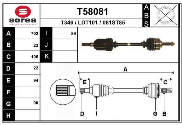 Transmission (Cardan) SEEAC LDT101