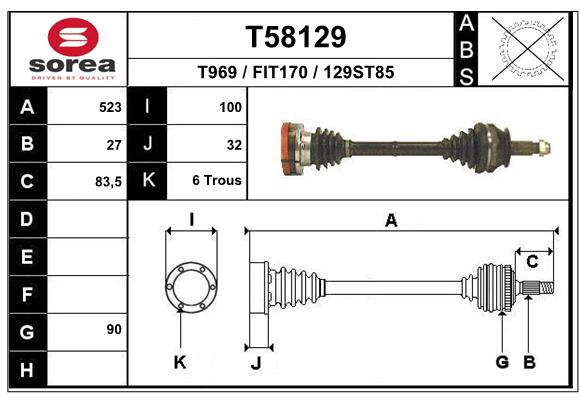 Transmission (Cardan) SEEAC FIT170