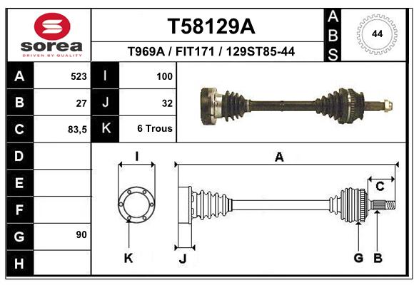 Transmission (Cardan) SEEAC FIT171